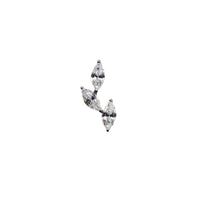 Silver Threadless Tops Crystal Leaf Earring Top The Curated Lobecartilageconchflat