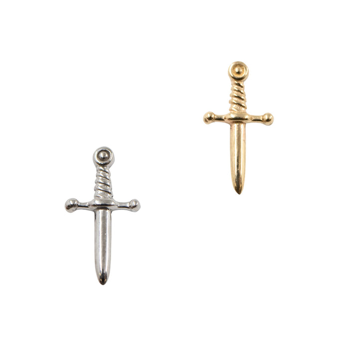 Yellow Gold Studs Dagger Earring The Curated Lobe14k gold14k gold topcartilage