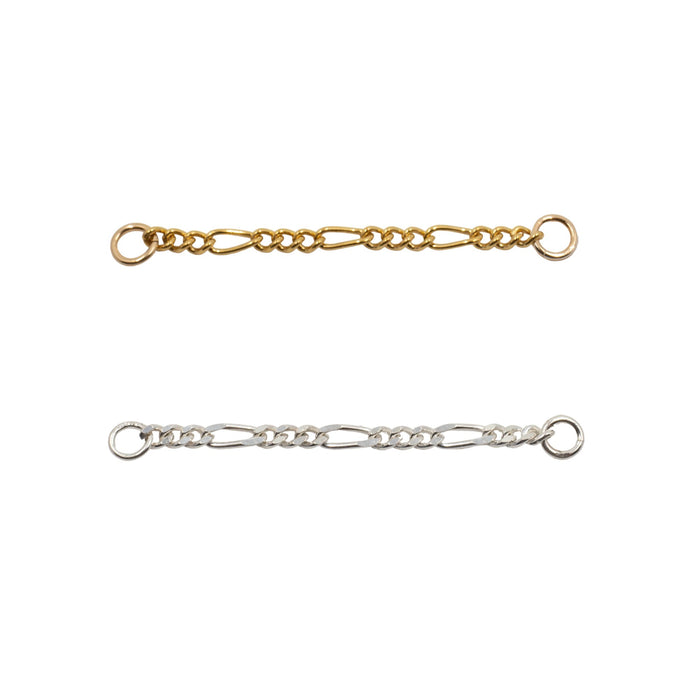 Yellow Gold Chains Connectors & Ear Jackets Figaro Chain Connector The Curated Lobecartilagechainchain earrings