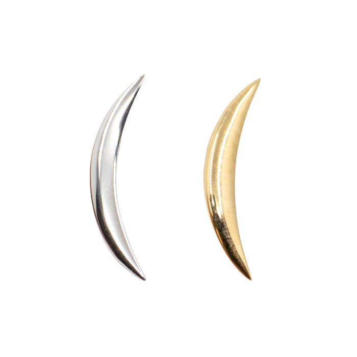 Yellow Gold Studs High Polish Curved Earring The Curated Lobe14k gold14k gold topcartilage