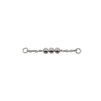Silver Chains Connectors & Ear Jackets Triple Ball Chain Connector The Curated Lobecartilagechainchain earrings