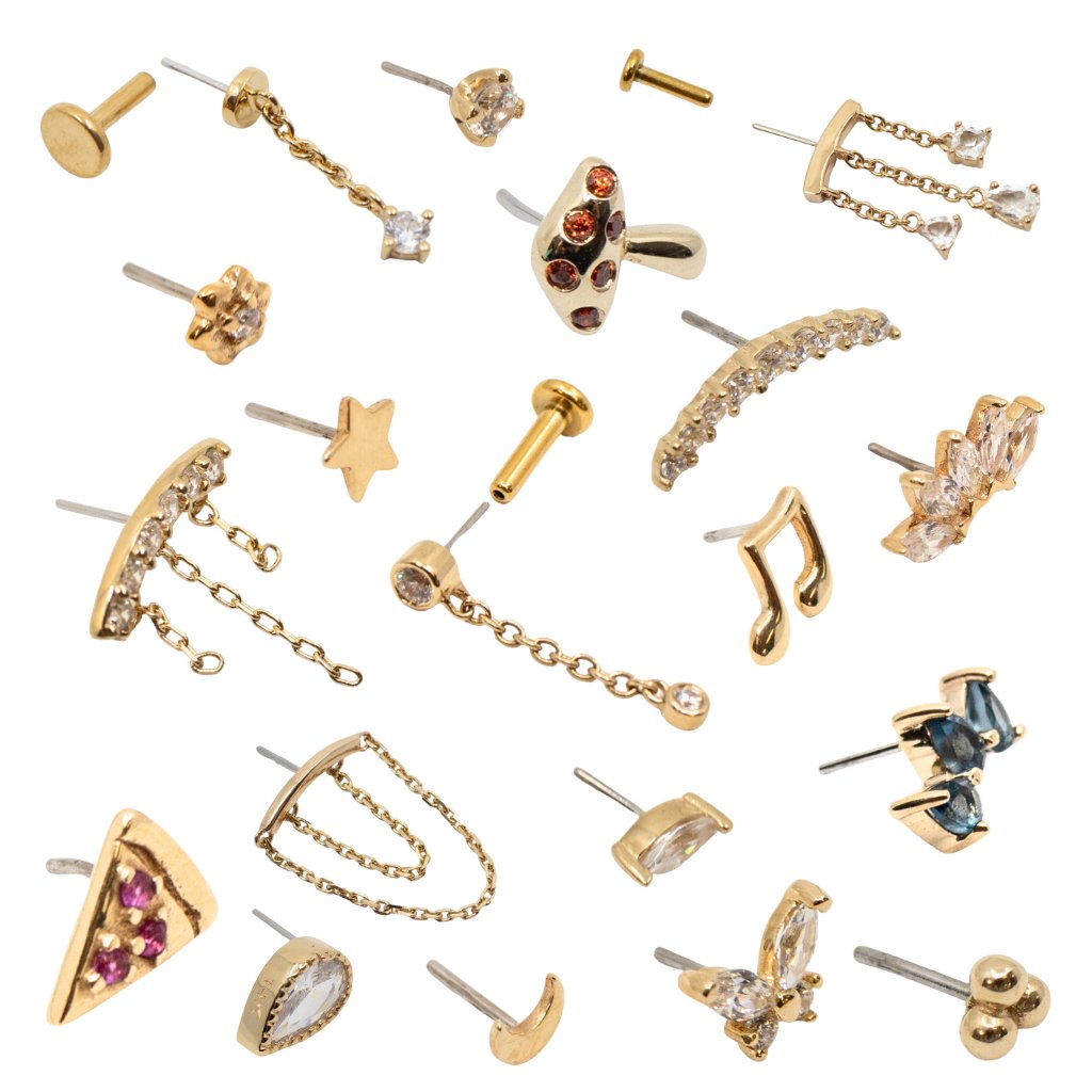 Mix & Match Earrings | Threadless Barbells and Earring Tops – The ...