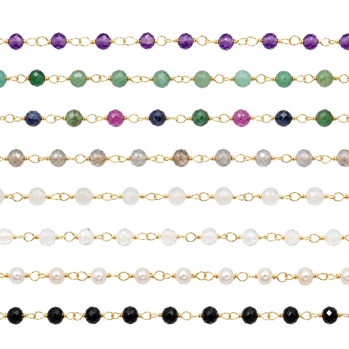 Faceted Gemstone Chain Connector