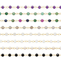 Faceted Gemstone Chain Connector