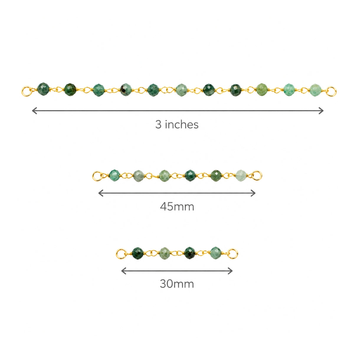 Faceted Gemstone Chain Connector