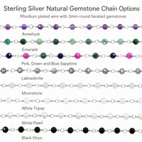 Faceted Gemstone Chain Connector