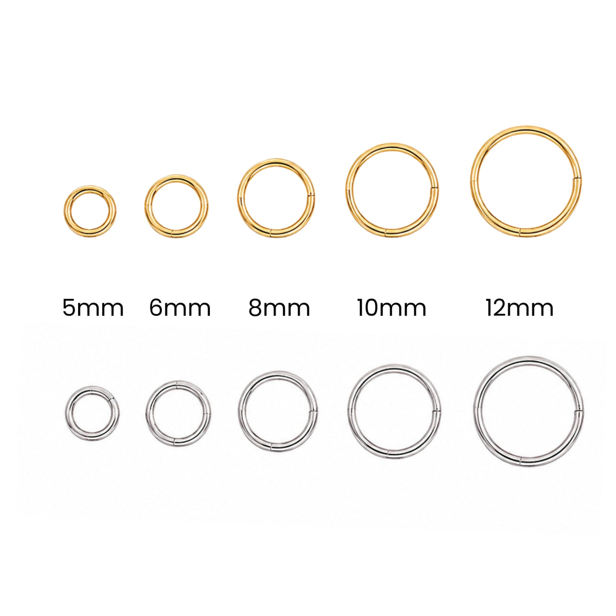16 Gauge Plain 14k Clicker Hoop