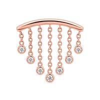 7-Crystal Chandelier Floating or Vertical Helix Earring