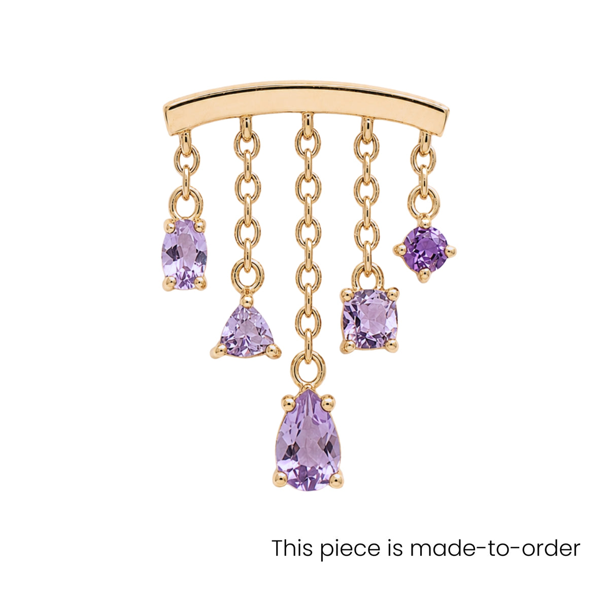Amethyst Multi-Cut Chandelier Earring