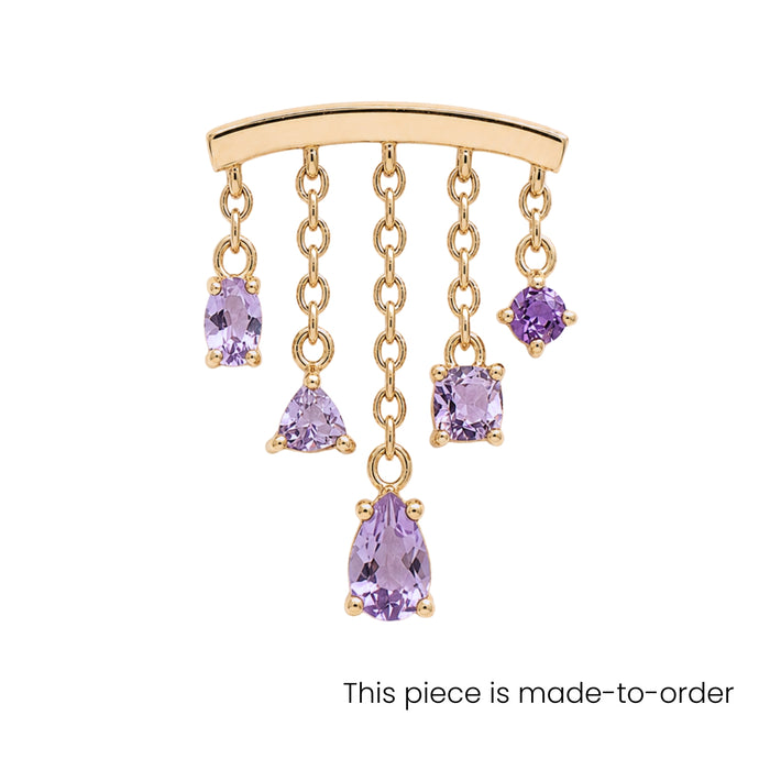 Amethyst Multi-Cut Chandelier Earring