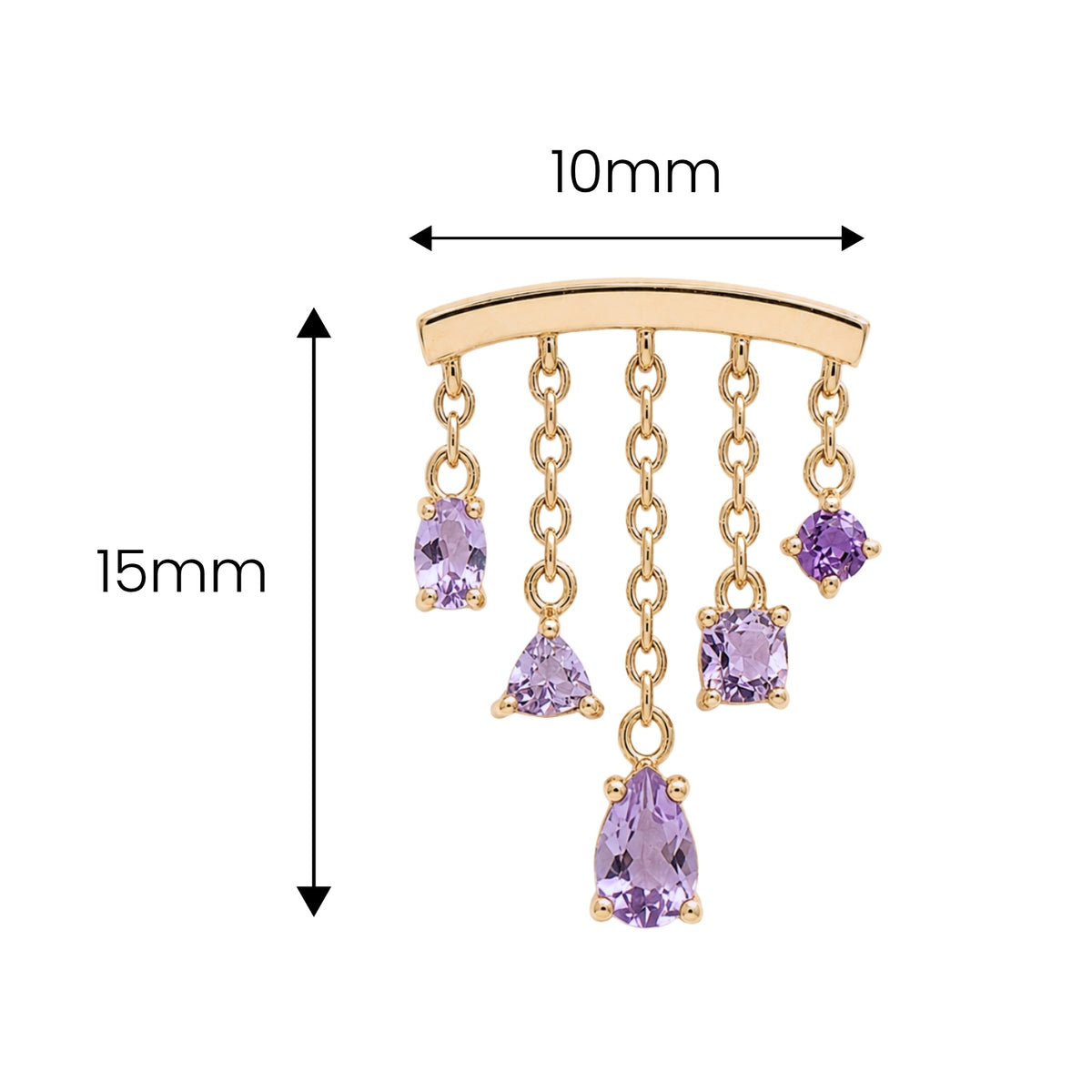 Amethyst Multi-Cut Chandelier Earring