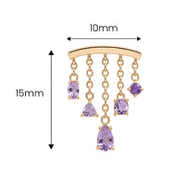 Amethyst Multi-Cut Chandelier Earring