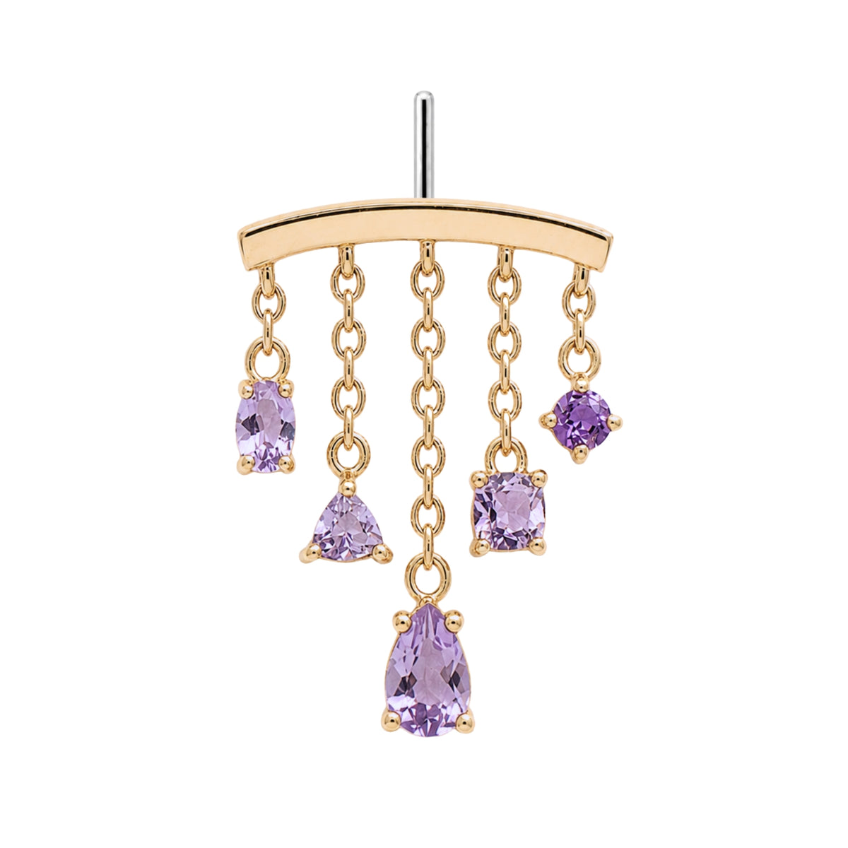 Amethyst Multi-Cut Chandelier Earring