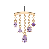 Amethyst Multi-Cut Chandelier Earring