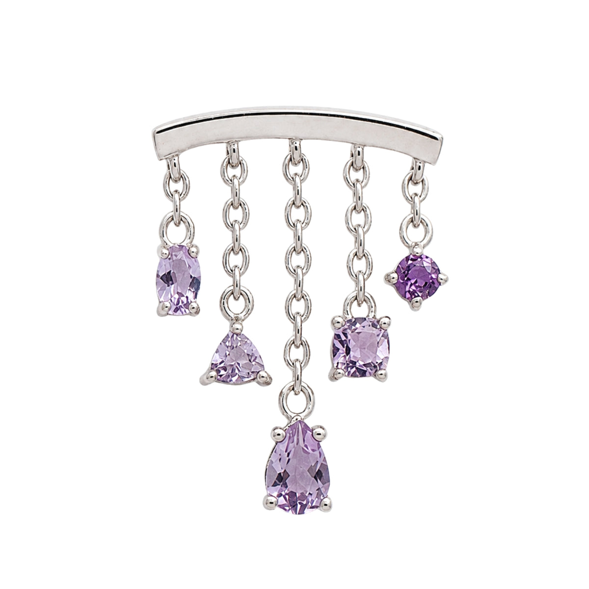 Amethyst Multi-Cut Chandelier Earring