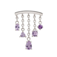 Amethyst Multi-Cut Chandelier Earring