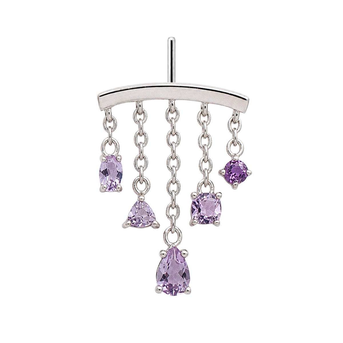 Amethyst Multi-Cut Chandelier Earring