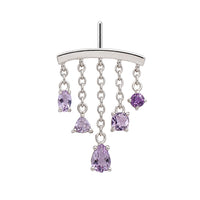 Amethyst Multi-Cut Chandelier Earring