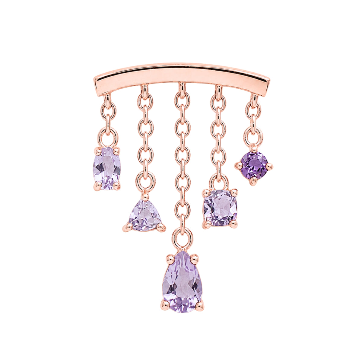Amethyst Multi-Cut Chandelier Earring