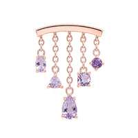 Amethyst Multi-Cut Chandelier Earring