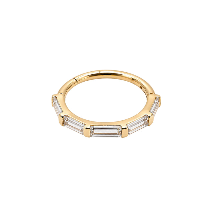 Baguette Crystal Clicker Hoop
