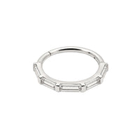 Baguette Crystal Clicker Hoop