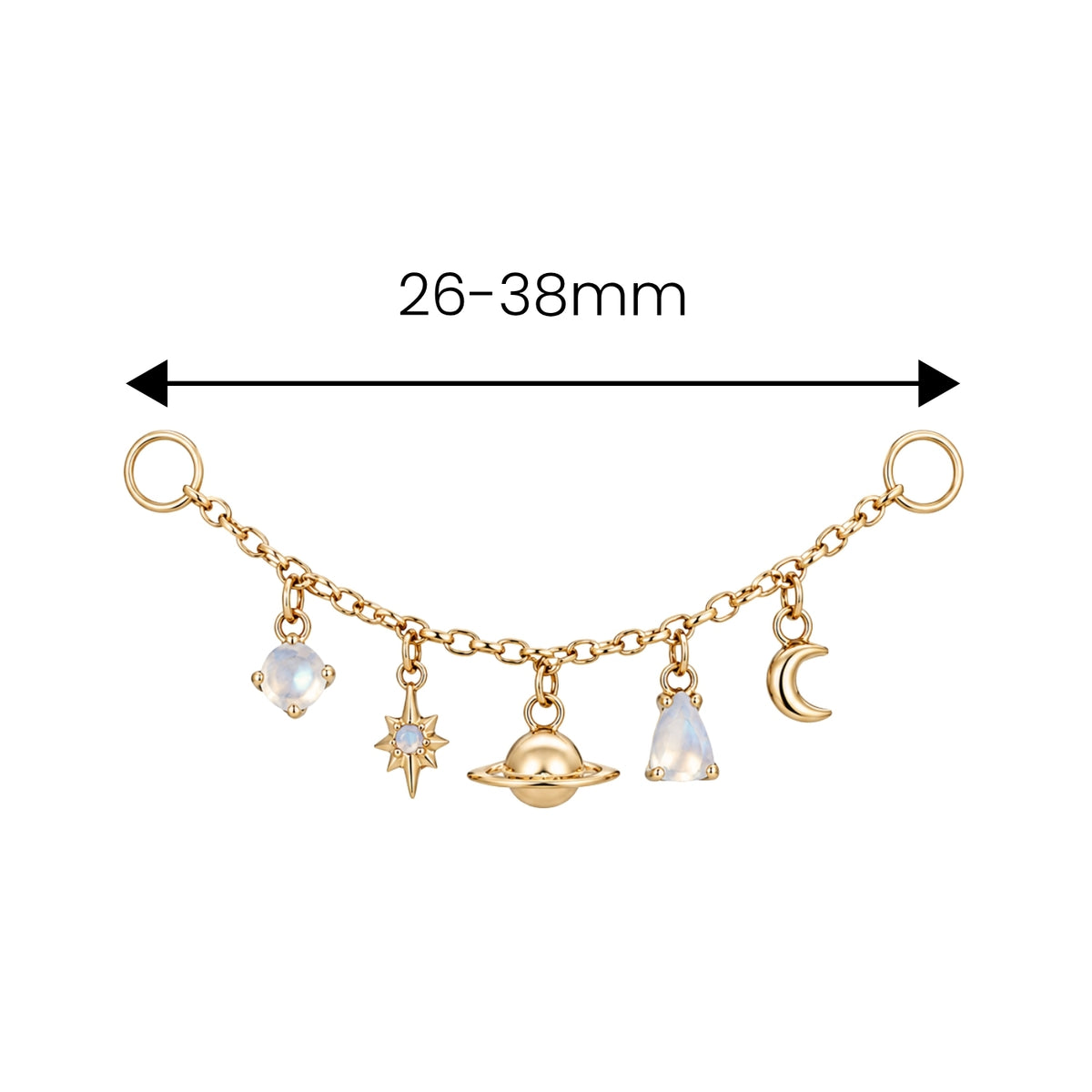 Moonstone Celestial Chain Connector