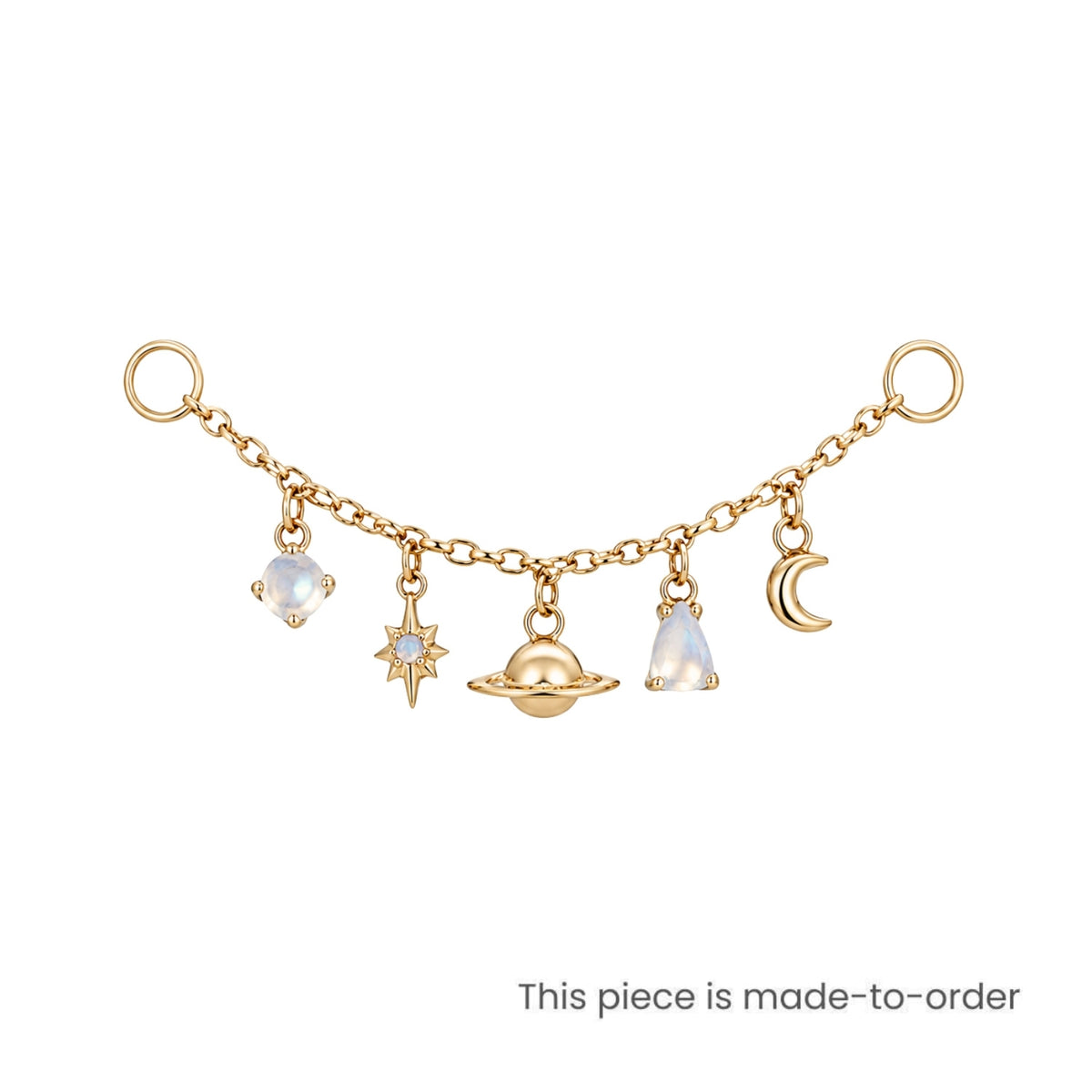 Moonstone Celestial Chain Connector