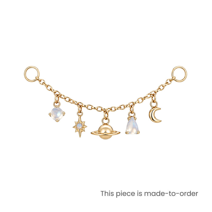 Moonstone Celestial Chain Connector