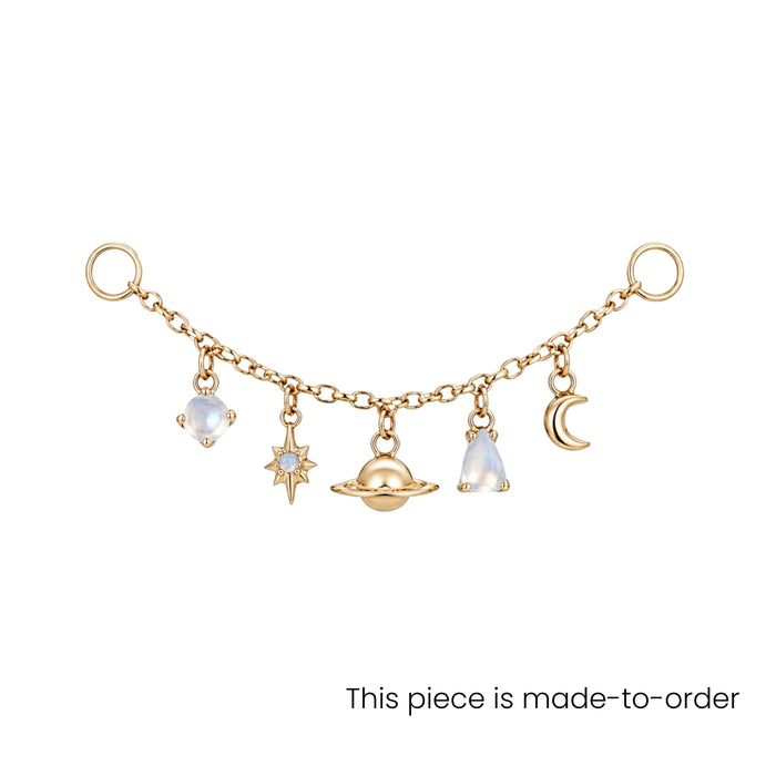 Moonstone Celestial Chain Connector