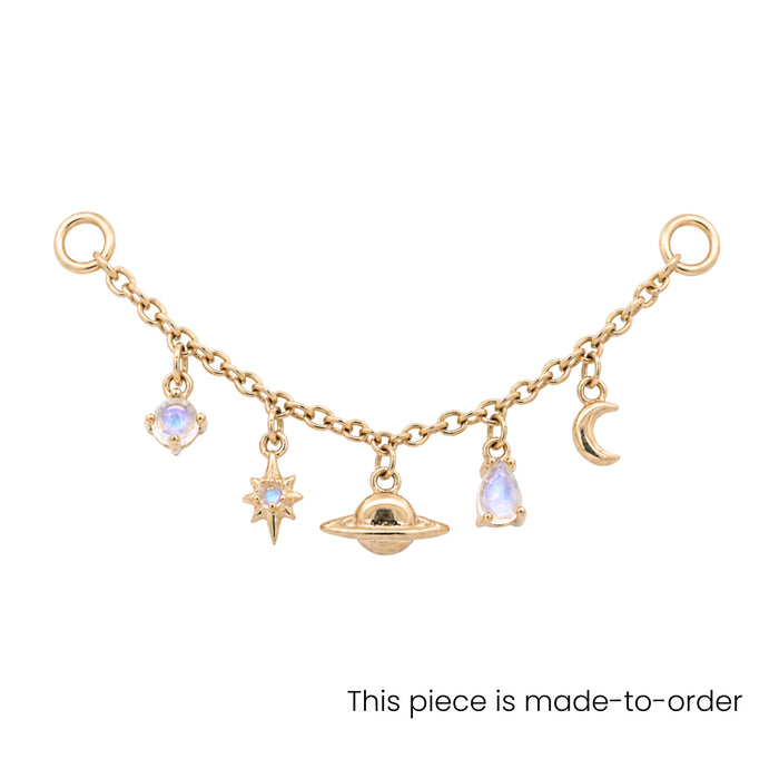 Moonstone Celestial Chain Connector
