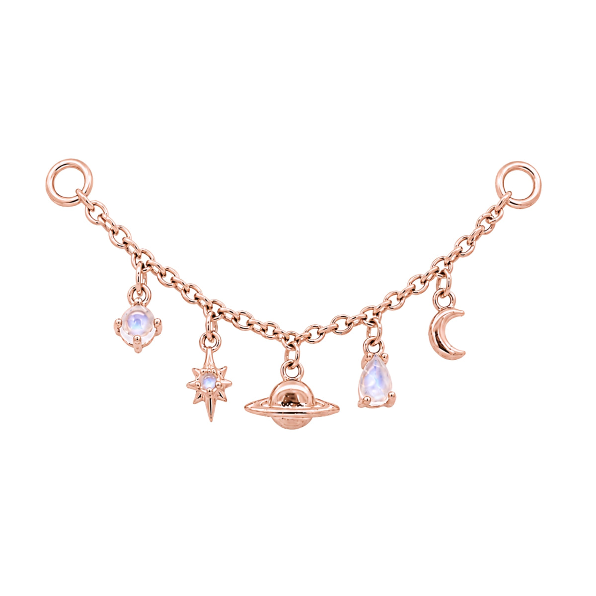 Moonstone Celestial Chain Connector