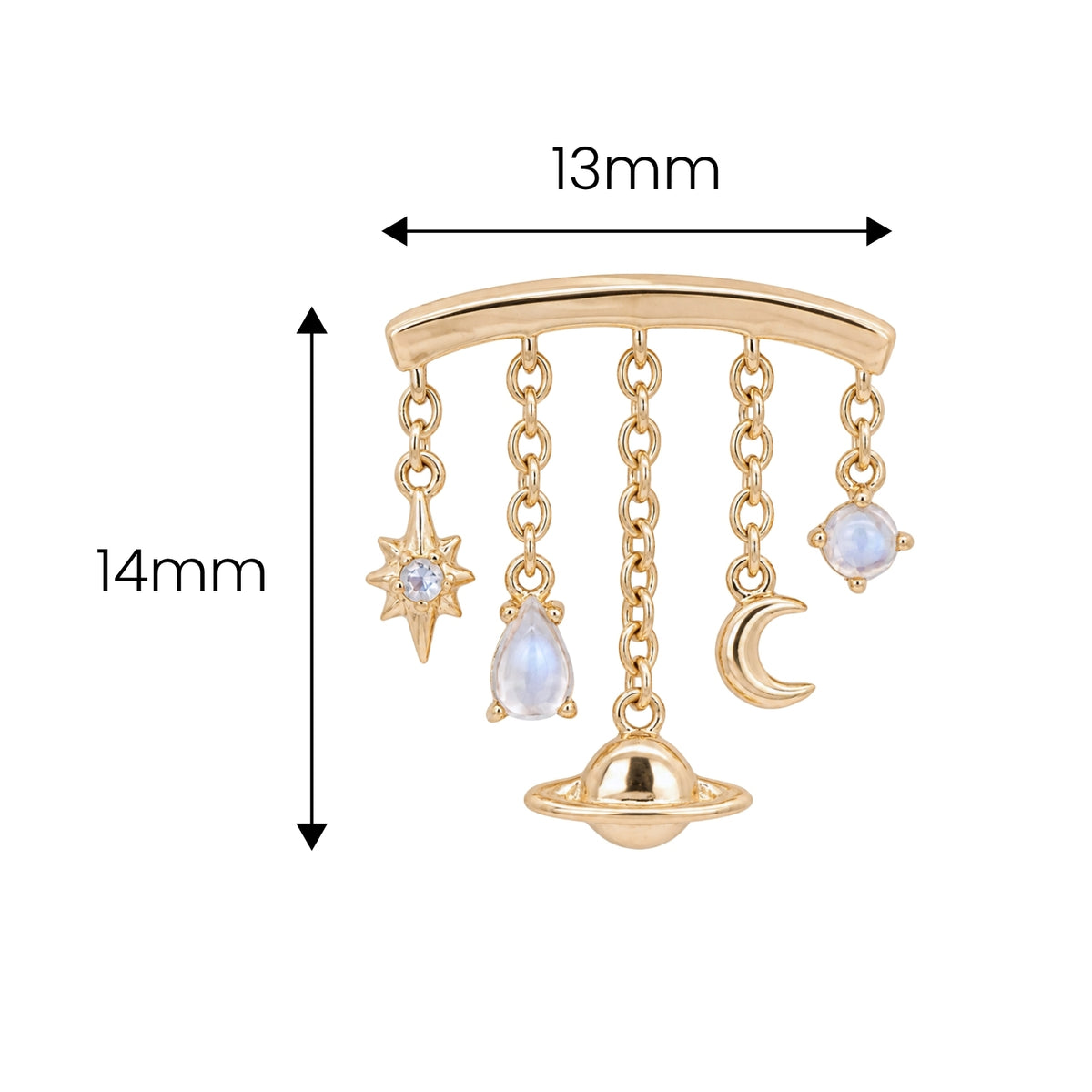 Moonstone Celestial Earring