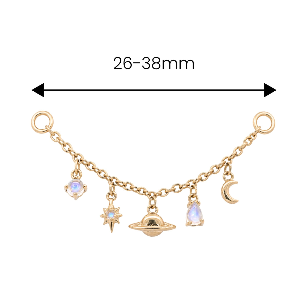 Moonstone Celestial Chain Connector