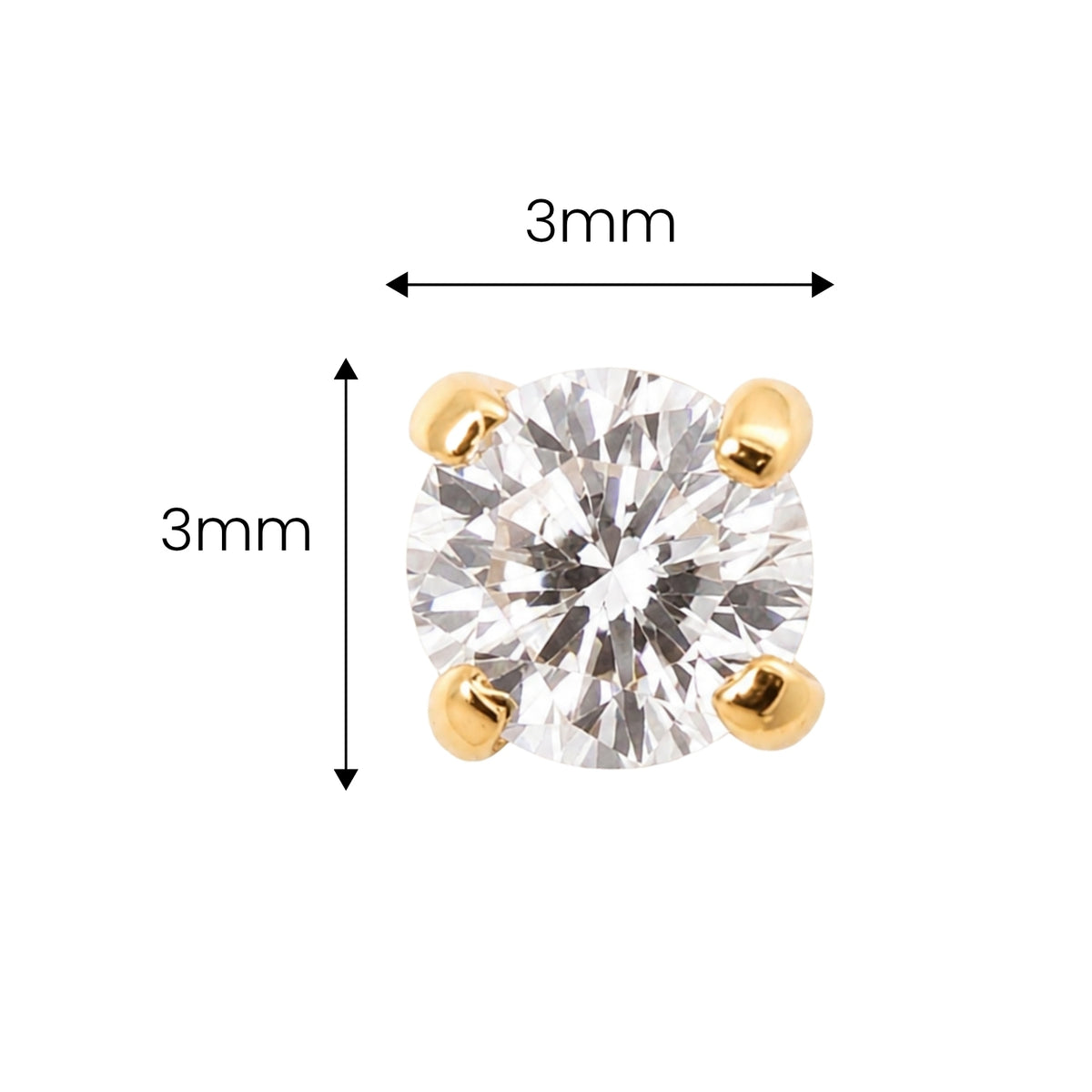 Claw-set Crystal Earring