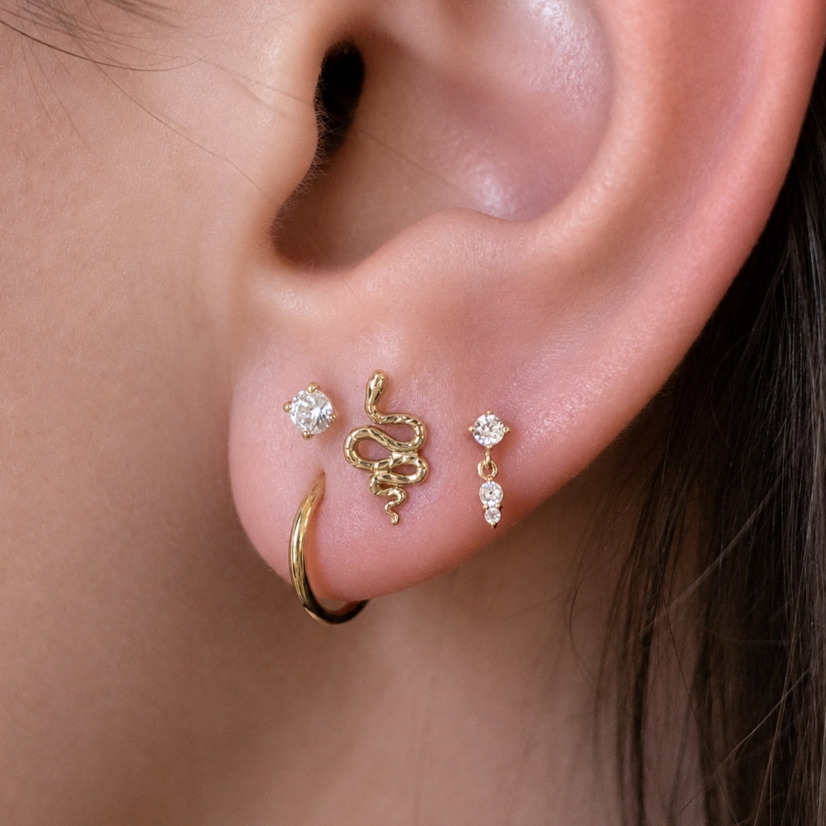 Claw-set Crystal Earring