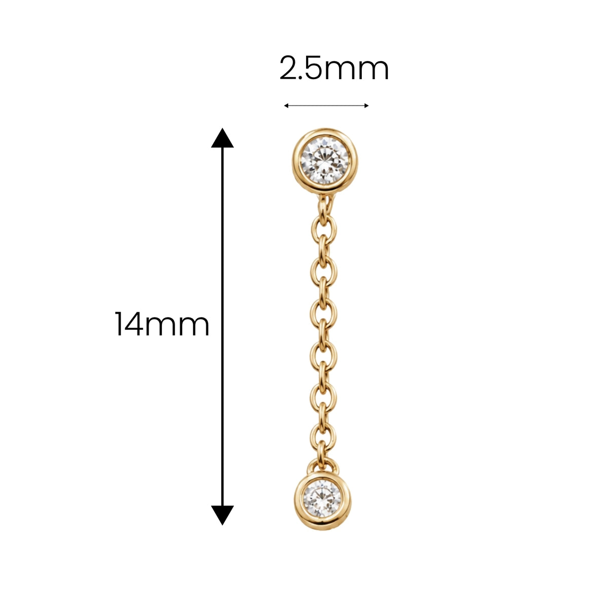 Round Swarovski Crystal Dangle Earring