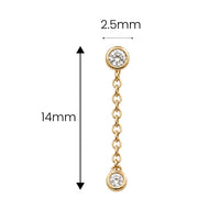 Round Swarovski Crystal Dangle Earring