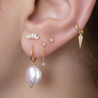 Round Swarovski Crystal Dangle Earring