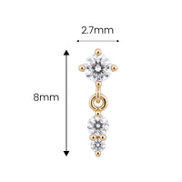 Tiny Crystal Dangle Earring