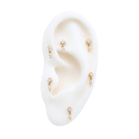 Tiny Crystal Dangle Earring