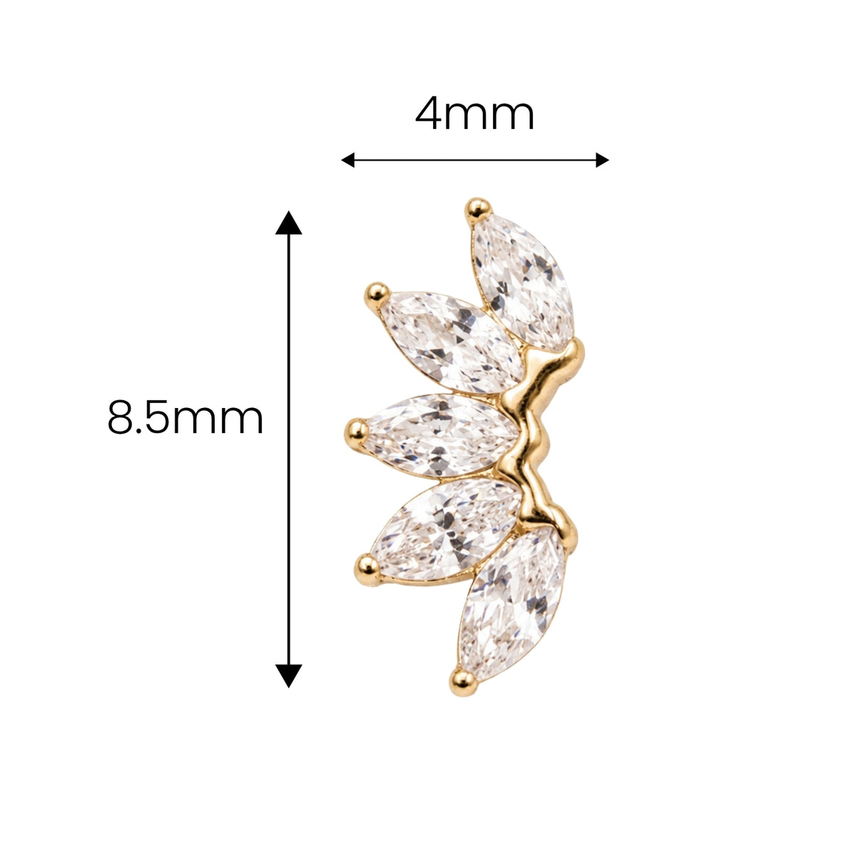 Crystal Fan Earring