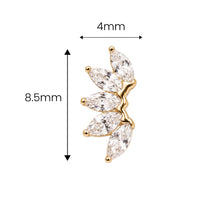 Crystal Fan Earring