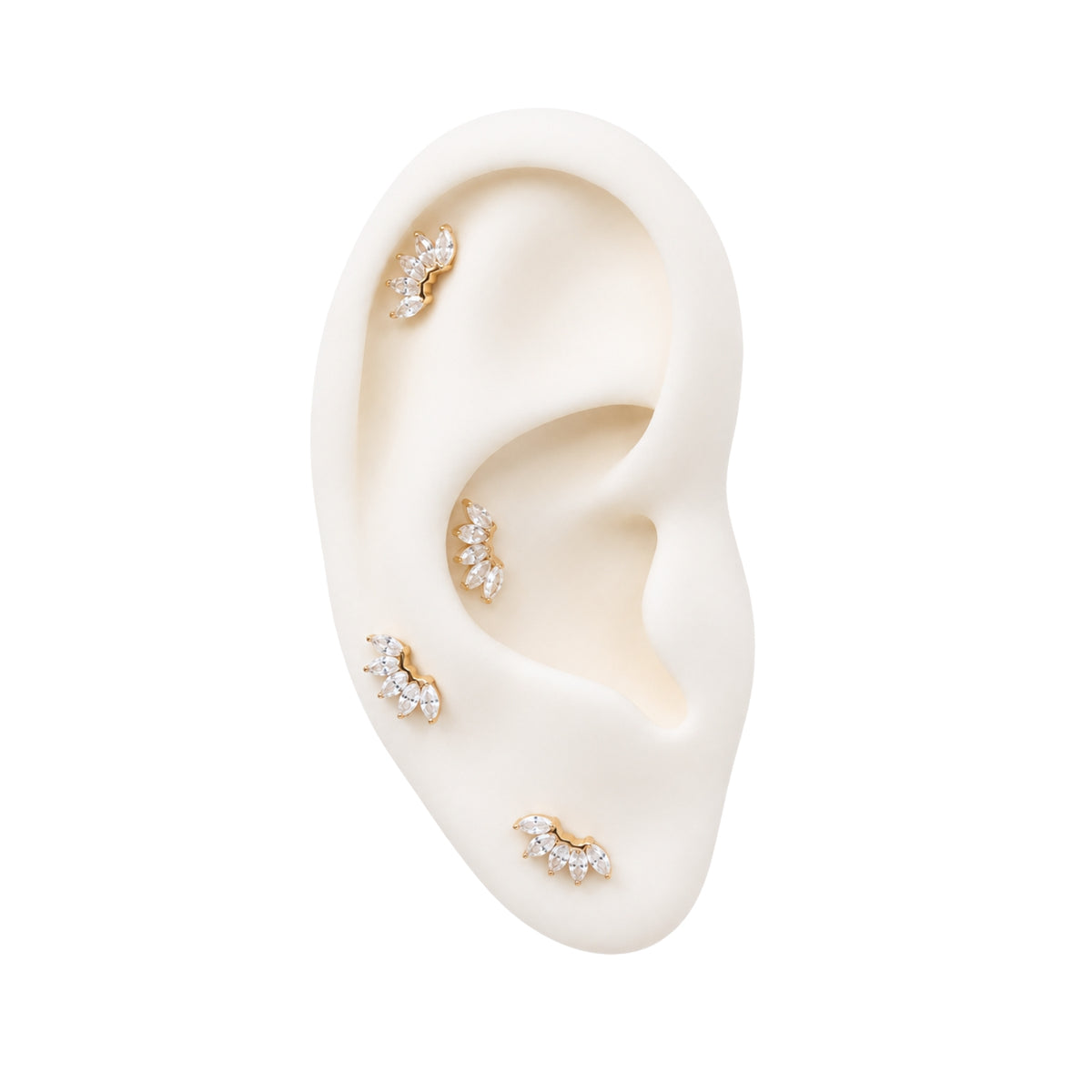 Crystal Fan Earring