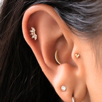 Crystal Fan Earring