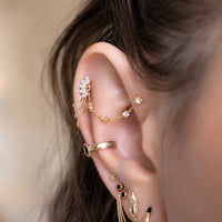Crystal Fan Earring