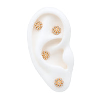 Filigree Crystal Flower Earring