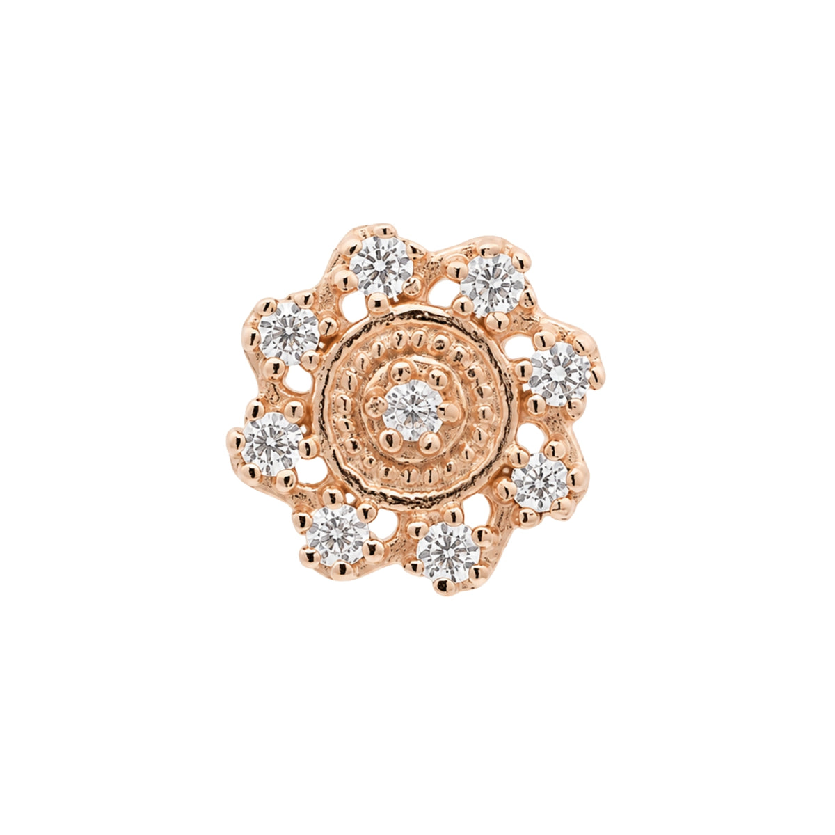 Filigree Crystal Flower Earring