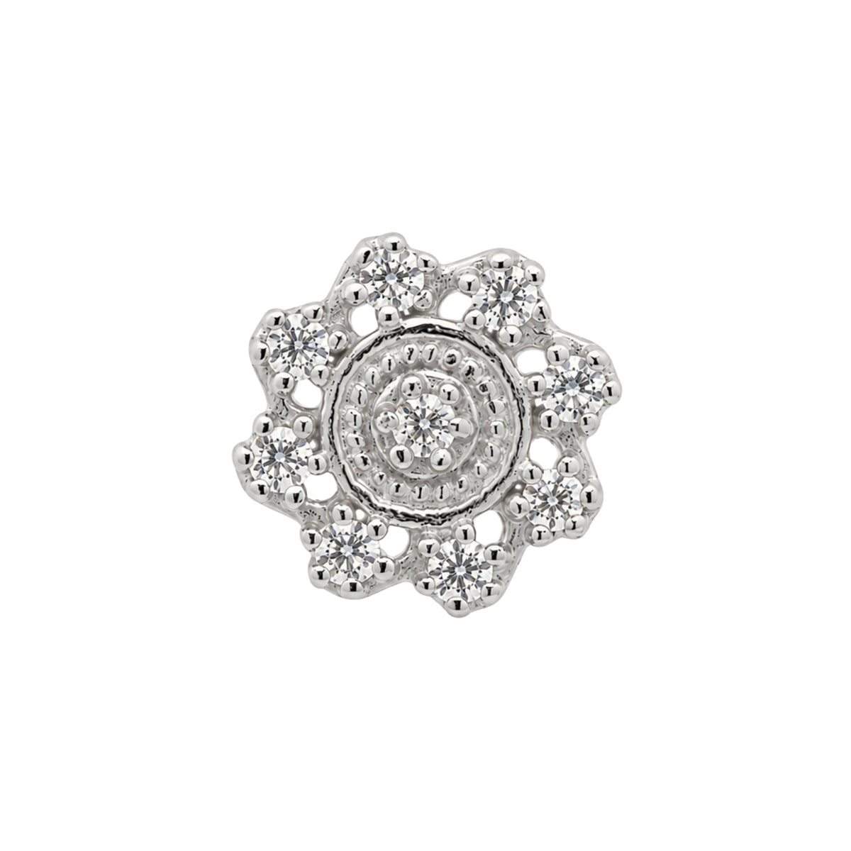 Filigree Crystal Flower Earring