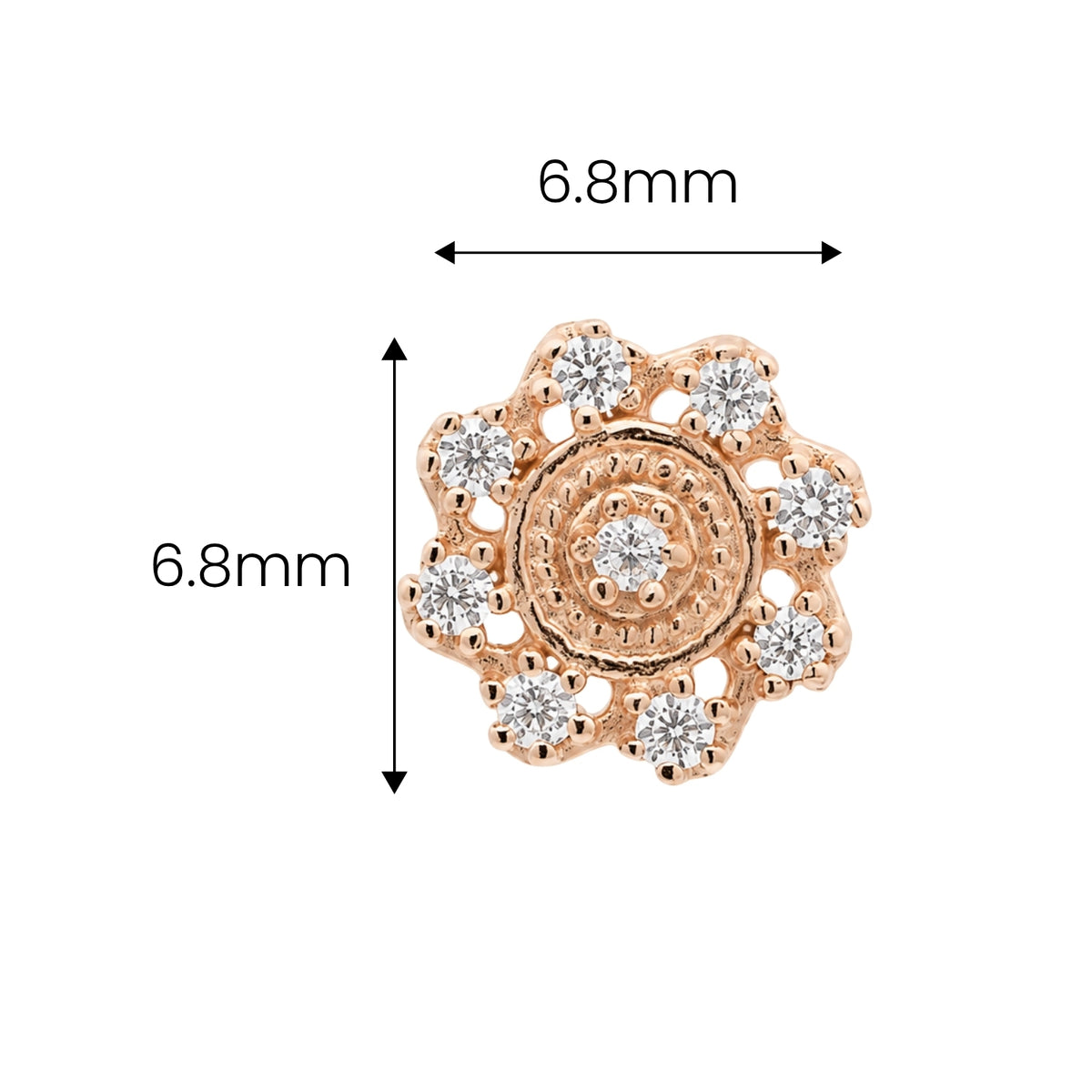 Filigree Crystal Flower Earring